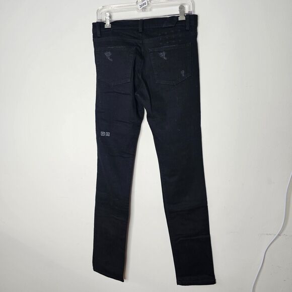 Ksubi Black Chitch Boneyard denim jean Distressed Slim Fit Stitch Design 29 - Picture 4 of 8